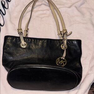 Michael Kors Black Leather Tote Bag